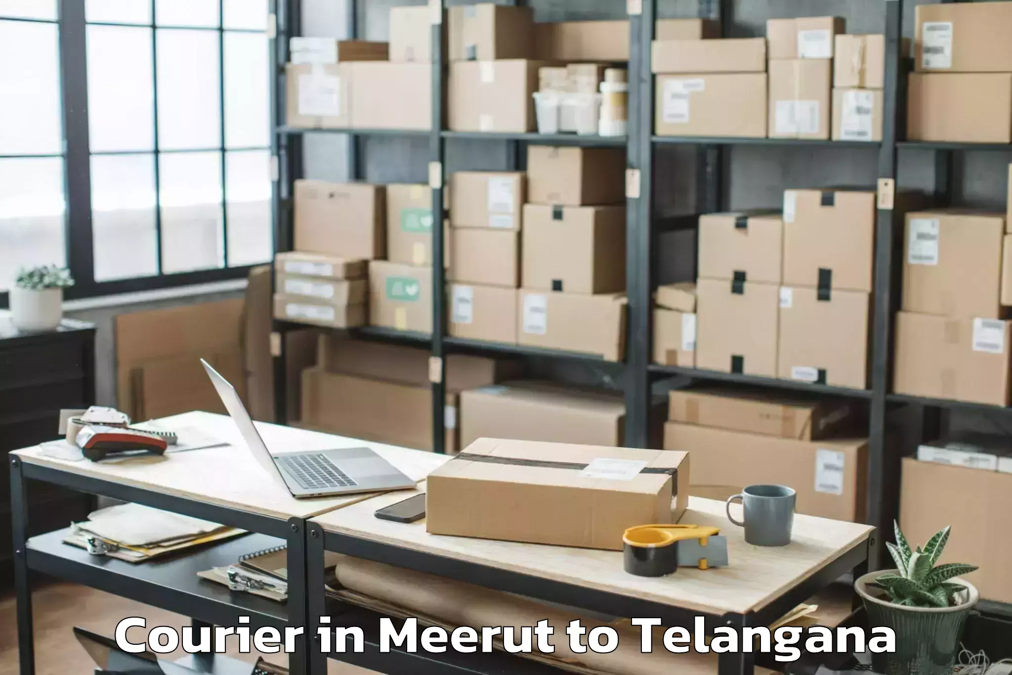 Trusted Meerut to Mulug Courier